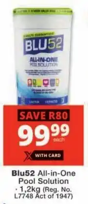 Checkers Blu52 All-in-One Pool Solution offer