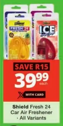 Checkers Shield Fresh 24 Car Air Freshener offer