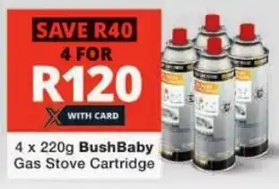 Checkers BushBaby Gas Stove Cartridge offer