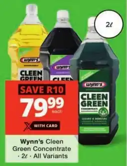 Checkers Wynn's Cleen Green Concentrate offer