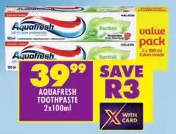Shoprite Aquafresh toothpaste offer