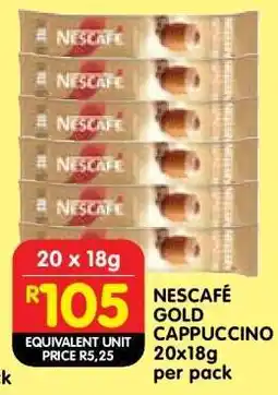 Shoprite NESCAFÉ GOLD CAPPUCCINO 20x18g offer