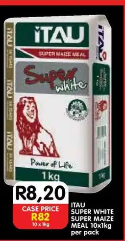 Shoprite ITAU SUPER WHITE SUPER MAIZE MEAL 10x1kg per pack offer