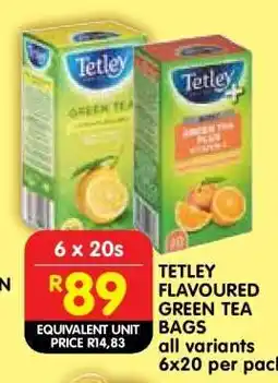 Shoprite TETLEY FLAVOURED GREEN TEA BAGS offer