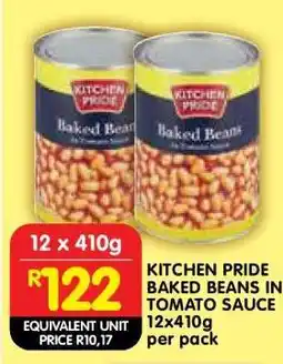 Shoprite KITCHEN PRIDE BAKED BEANS IN TOMATO SAUCE offer