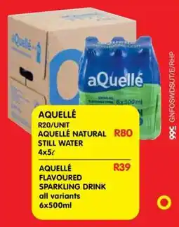Shoprite AQUELLÉ Natural Still Water offer