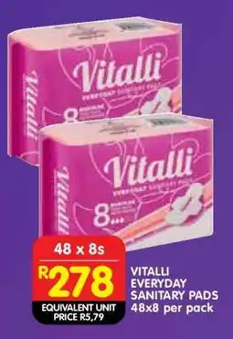 Shoprite VITALLI EVERYDAY SANITARY PADS offer