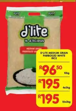 Shoprite D'LITE MEDIUM GRAIN PARBOILED WHITE RICE offer