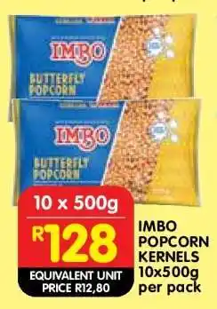 Shoprite IMBO POPCORN KERNELS 10x500g per pack offer