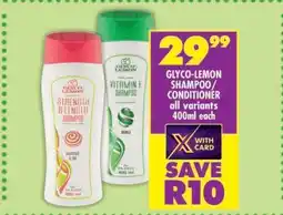 Shoprite GLYCO-LEMON SHAMPOO/CONDITIONER offer