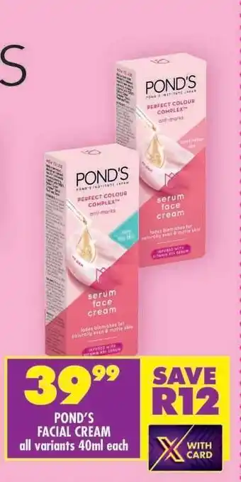 Shoprite POND'S FACIAL CREAM offer