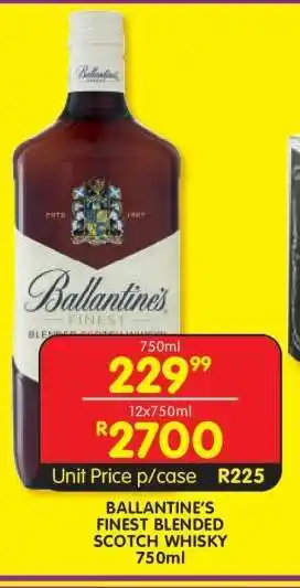 Shoprite Ballantine's Finest Blended Scotch Whisky 750ml offer
