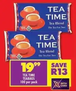 Shoprite TEA TIME TEABAGS offer