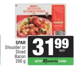 Spar SPAR Shoulder or Diced Bacon offer