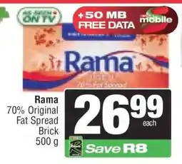 Spar Rama 70% Original Fat Spread Brick offer