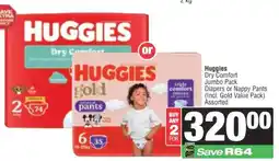 Spar Huggies Dry Comfort Jumbo Pack offer