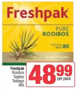 Spar Freshpak Rooibos Tagless Teabags 80s offer