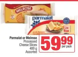 Spar Parmalat or Melrose Processed Cheese Slices offer