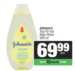 Spar Johnson's Top-To-Toe Baby Wash 500 ml offer