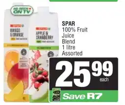 Spar SPAR 100% Fruit Juice Blend offer