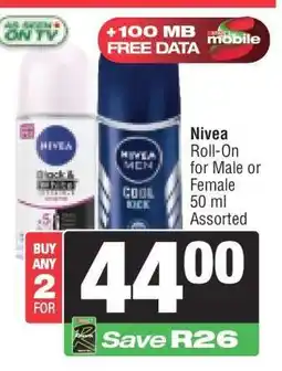 Spar NIVEA Roll-On offer