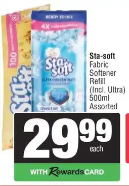 Spar STA-SOFT FABRIC SOFTENER REFILL offer