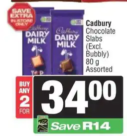 Spar Cadbury Chocolate Slabs offer