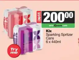 Spar Kix Sparkling Spritzer Cans offer