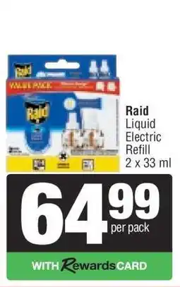 Spar Raid Liquid Electric Refill offer
