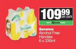 Spar Savanna Alcohol Free Handies offer