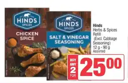 Spar Hinds Herbs & Spices Refill offer