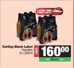 Spar Carling Black Label Handies offer