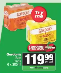 Spar Gordon's Bos Cans offer