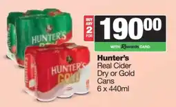 Spar Hunter's Real Cider Dry or Gold Cans offer