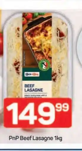 Pick n Pay PnP Beef Lasagne 1kg offer