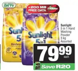 Spar Sunlight 5 in 1 Hand Washing Powder offer