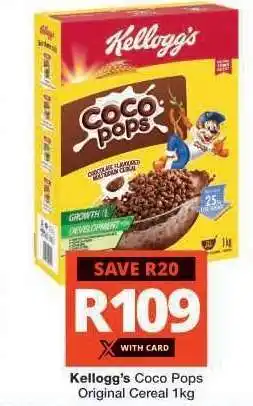 Checkers Kellogg's Coco Pops Original Cereal 1kg offer