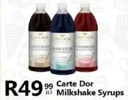 Take 'n Pay Carte Dor Milkshake Syrups offer