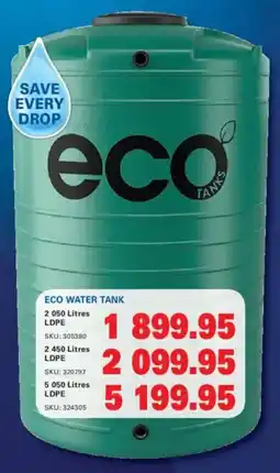 Cashbuild Eco water tank offer