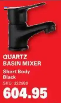 Cashbuild Quartz basin mixer short body black offer
