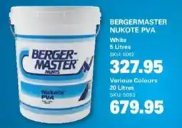 Cashbuild Bergermaster nukote pva white offer