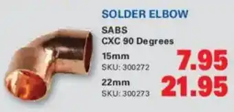 Cashbuild Solder elbow sabs offer