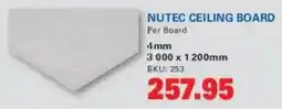 Cashbuild Nutec ceiling board offer
