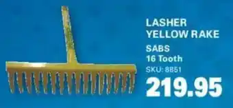 Cashbuild Lasher yellow rake offer
