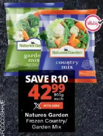 Checkers Natures Garden Frozen Country/ Garden Mix offer