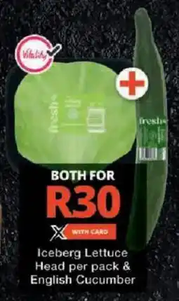 Checkers Iceberg Lettuce Head & English Cucumber offer