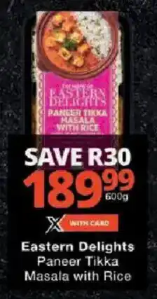 Checkers Eastern Delights Paneer Tikka Masala with Rice offer