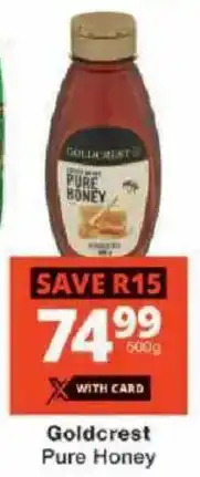 Checkers Goldcrest Pure Honey offer