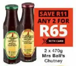 Checkers Mrs Ball's Chutney offer