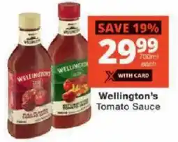 Checkers Wellington's Tomato Sauce offer